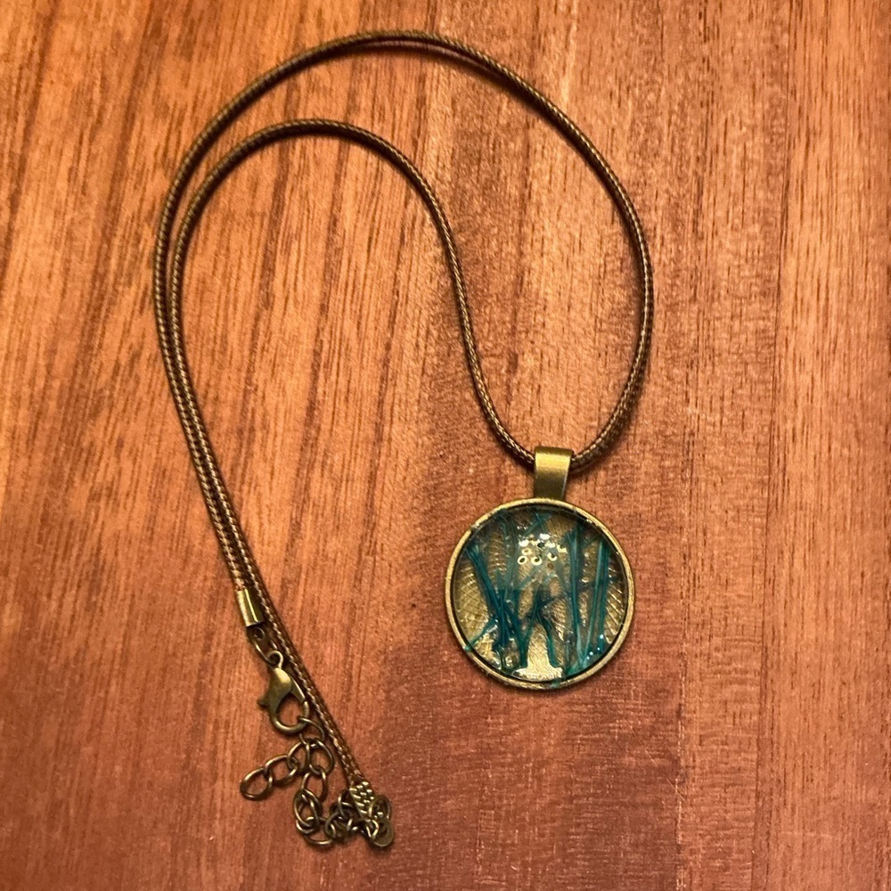 Handmade Necklace with dried flowers